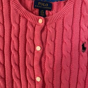 Girls Polo Ralph Lauren Peplum Cardigan
